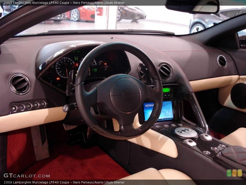 Nero Perseus/Avorio Lilium Interior Dashboard for the 2009 Lamborghini Murcielago LP640 Coupe #2466799