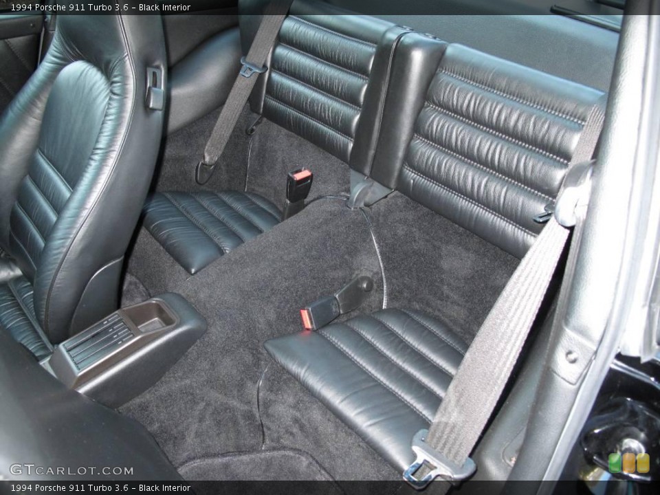 Black Interior Rear Seat for the 1994 Porsche 911 Turbo 3.6 #24697333