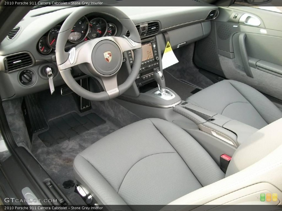 Stone Grey Interior Photo for the 2010 Porsche 911 Carrera Cabriolet #24730399