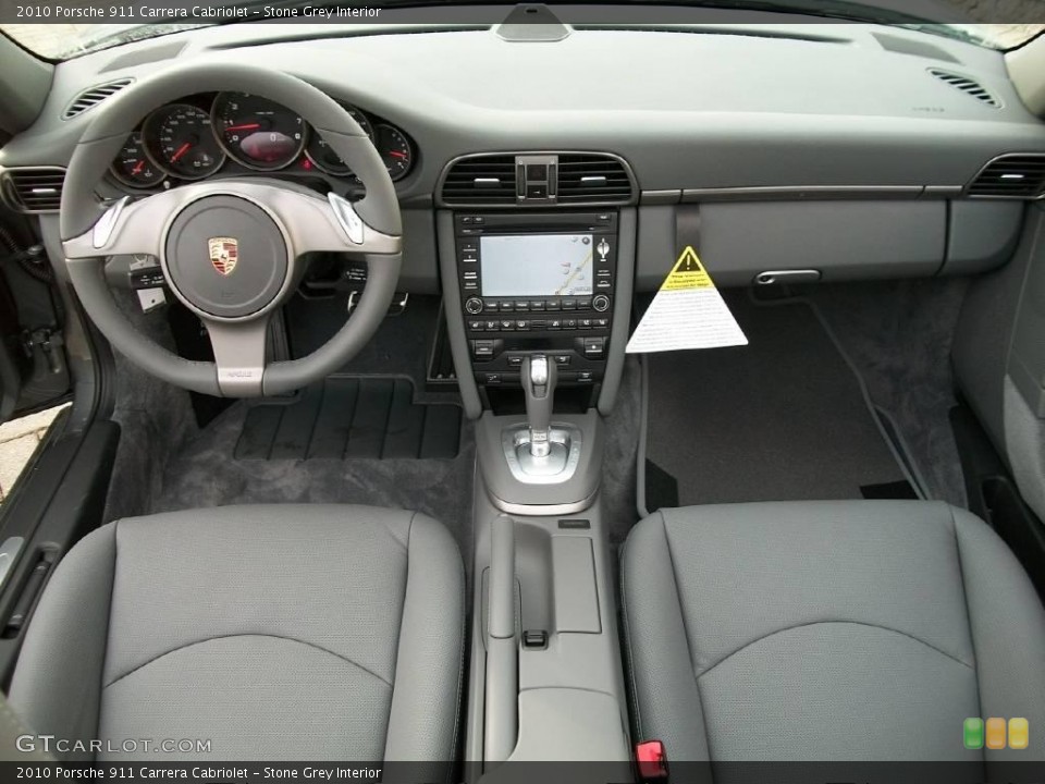 Stone Grey Interior Dashboard for the 2010 Porsche 911 Carrera Cabriolet #24730411