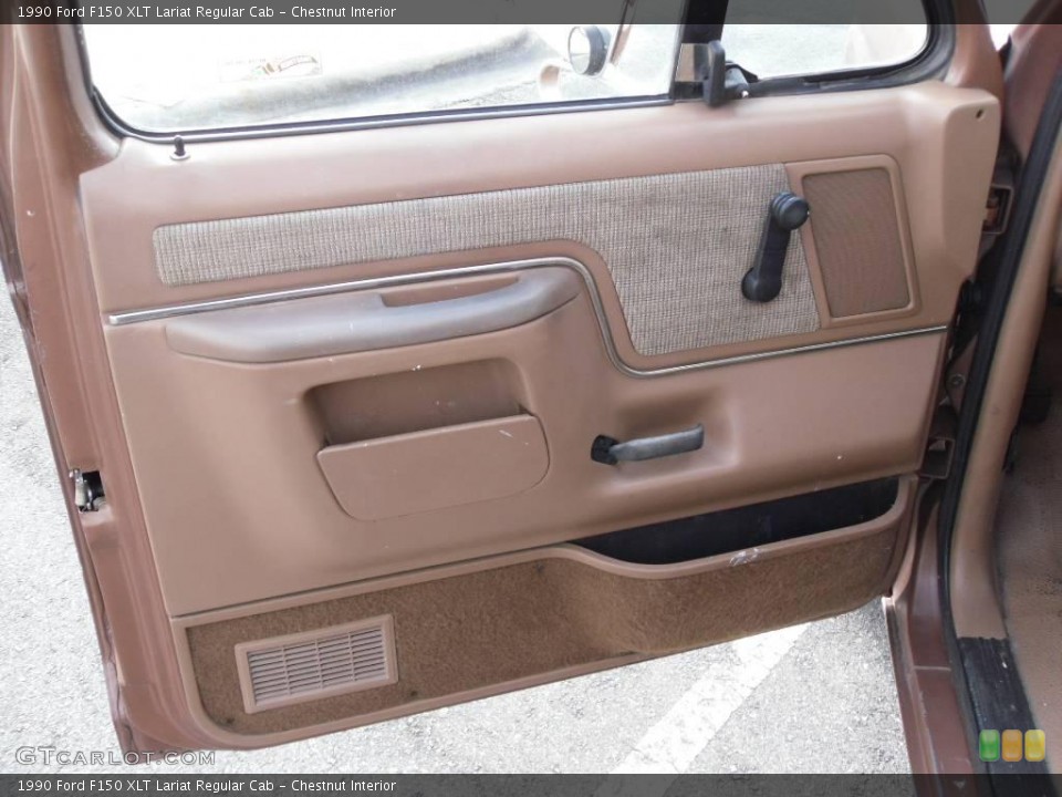 Chestnut Interior Door Panel for the 1990 Ford F150 XLT Lariat Regular Cab #24744859