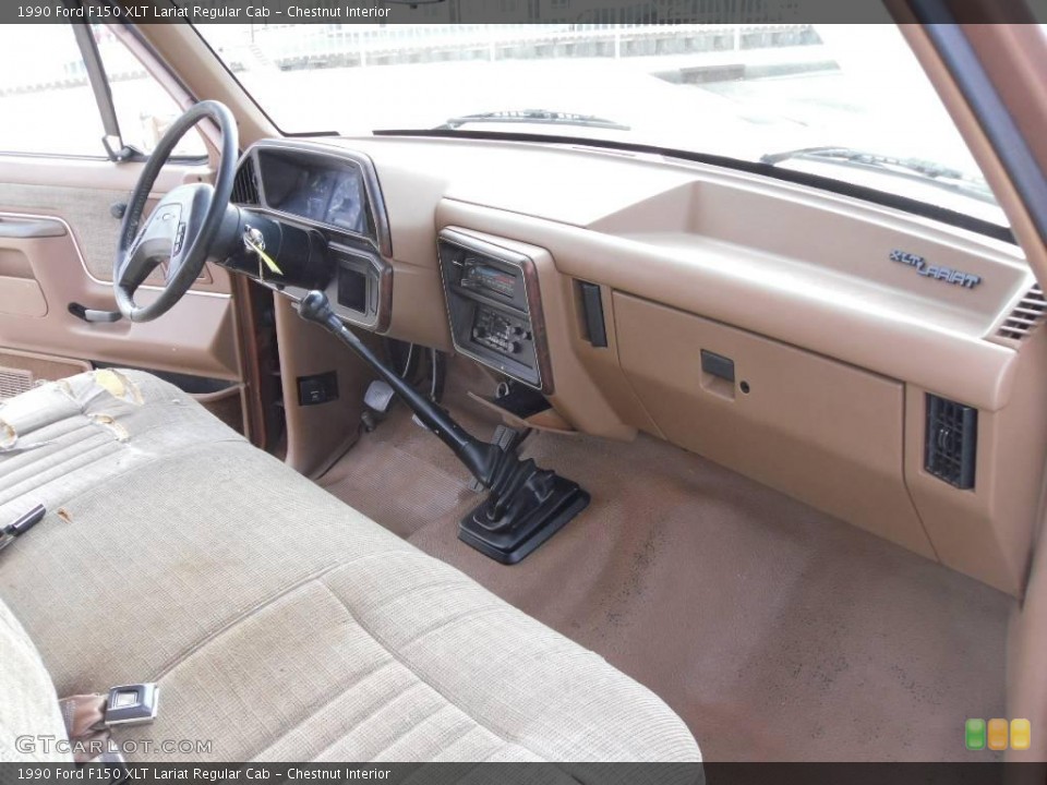 Chestnut Interior Dashboard for the 1990 Ford F150 XLT Lariat Regular Cab #24744883