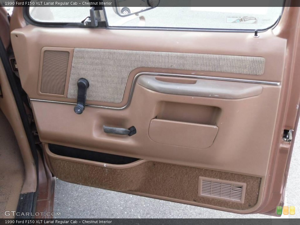 Chestnut Interior Door Panel for the 1990 Ford F150 XLT Lariat Regular Cab #24744887