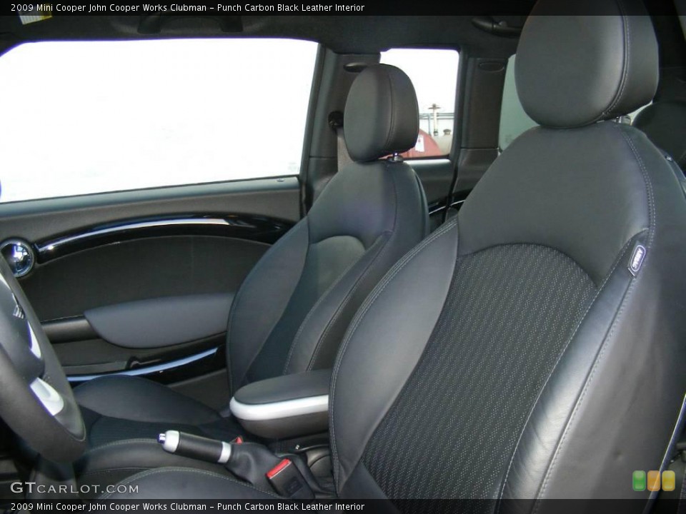 Punch Carbon Black Leather Interior Photo for the 2009 Mini Cooper John Cooper Works Clubman #24746543