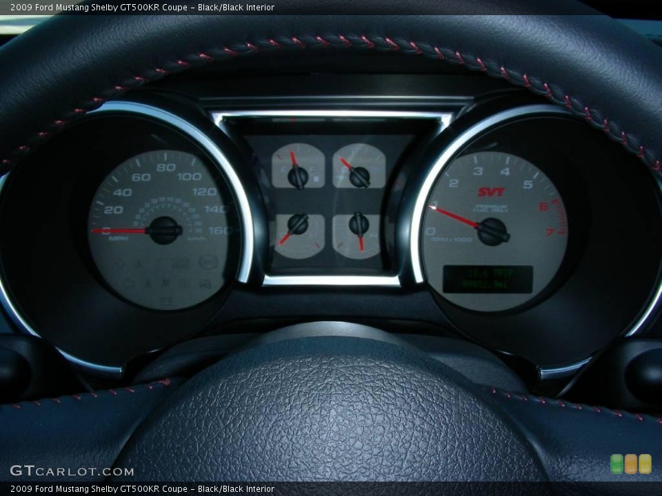 Black/Black Interior Gauges for the 2009 Ford Mustang Shelby GT500KR Coupe #24799250
