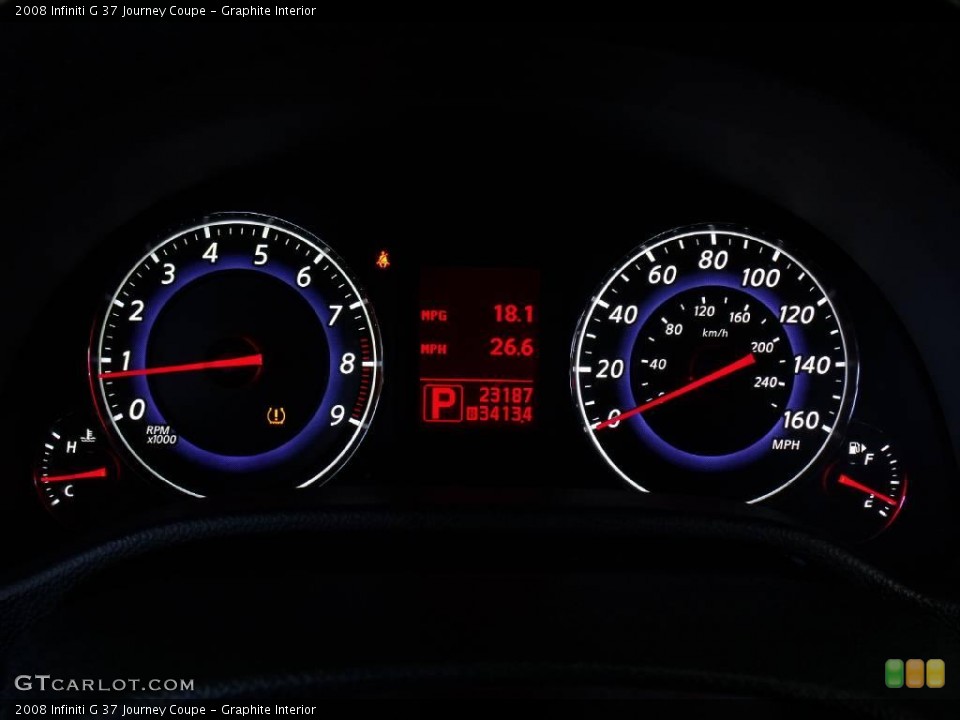 Graphite Interior Gauges for the 2008 Infiniti G 37 Journey Coupe #24959415