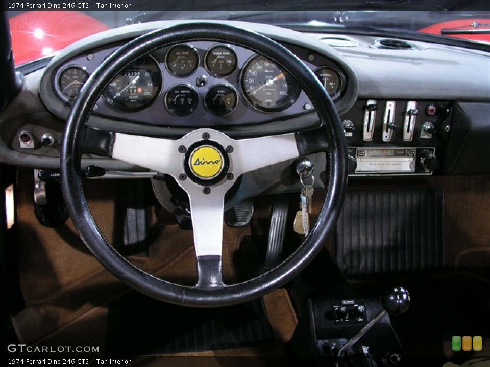 Tan Interior Steering Wheel for the 1974 Ferrari Dino 246 GTS #251222
