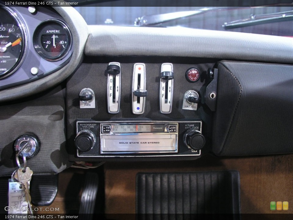 Tan Interior Controls for the 1974 Ferrari Dino 246 GTS #251229