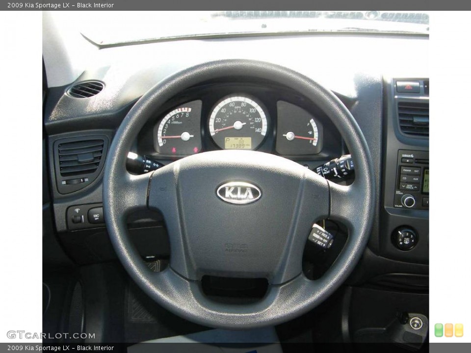 Black Interior Steering Wheel for the 2009 Kia Sportage LX #25130765