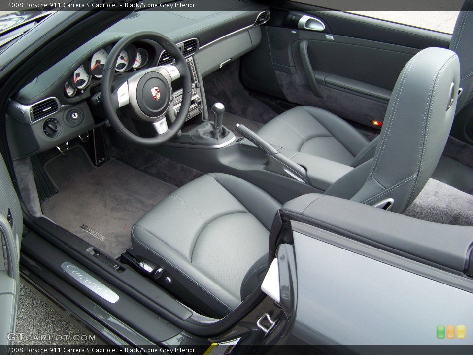 Black/Stone Grey Interior Photo for the 2008 Porsche 911 Carrera S Cabriolet #253009