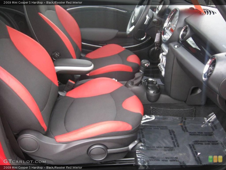 Black/Rooster Red Interior Photo for the 2009 Mini Cooper S Hardtop #25333674