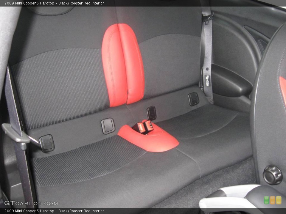 Black/Rooster Red Interior Photo for the 2009 Mini Cooper S Hardtop #25333690