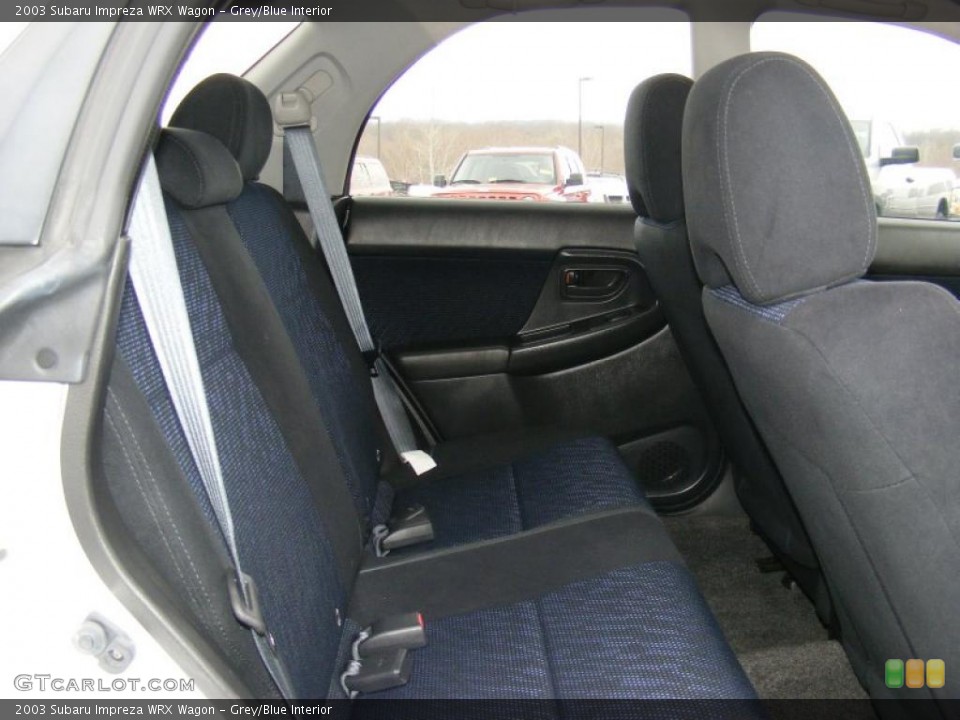 Grey/Blue Interior Rear Seat for the 2003 Subaru Impreza WRX Wagon #26010909