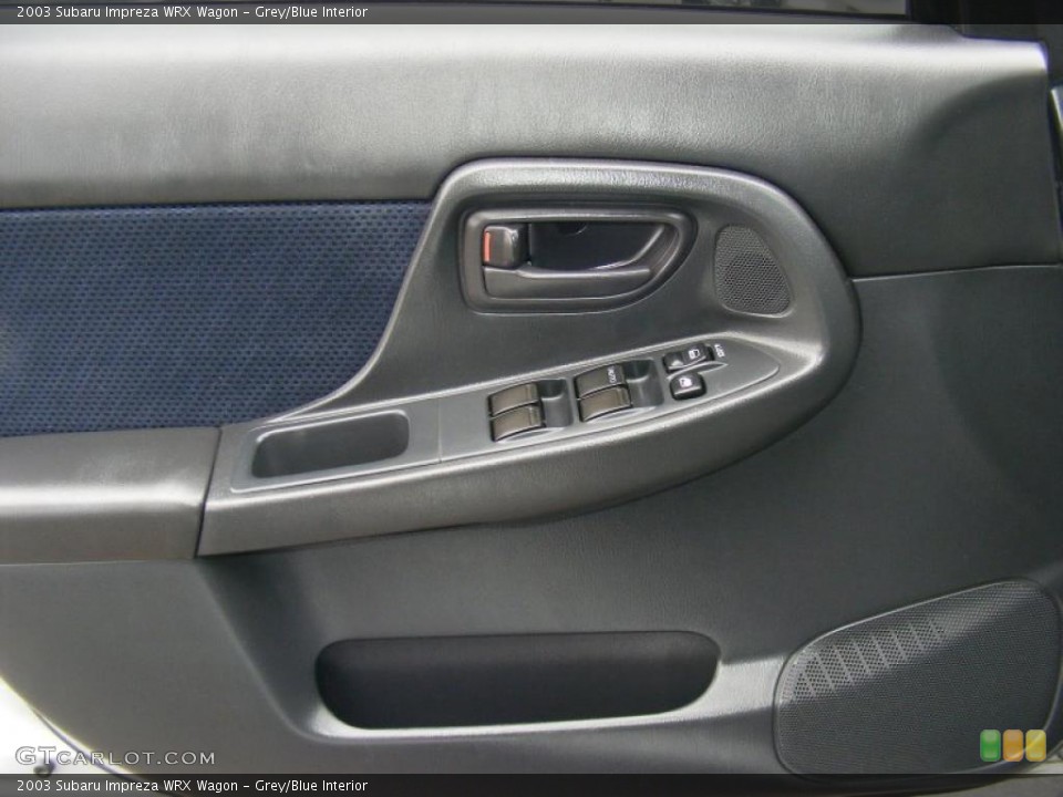 Grey/Blue Interior Door Panel for the 2003 Subaru Impreza WRX Wagon #26011045