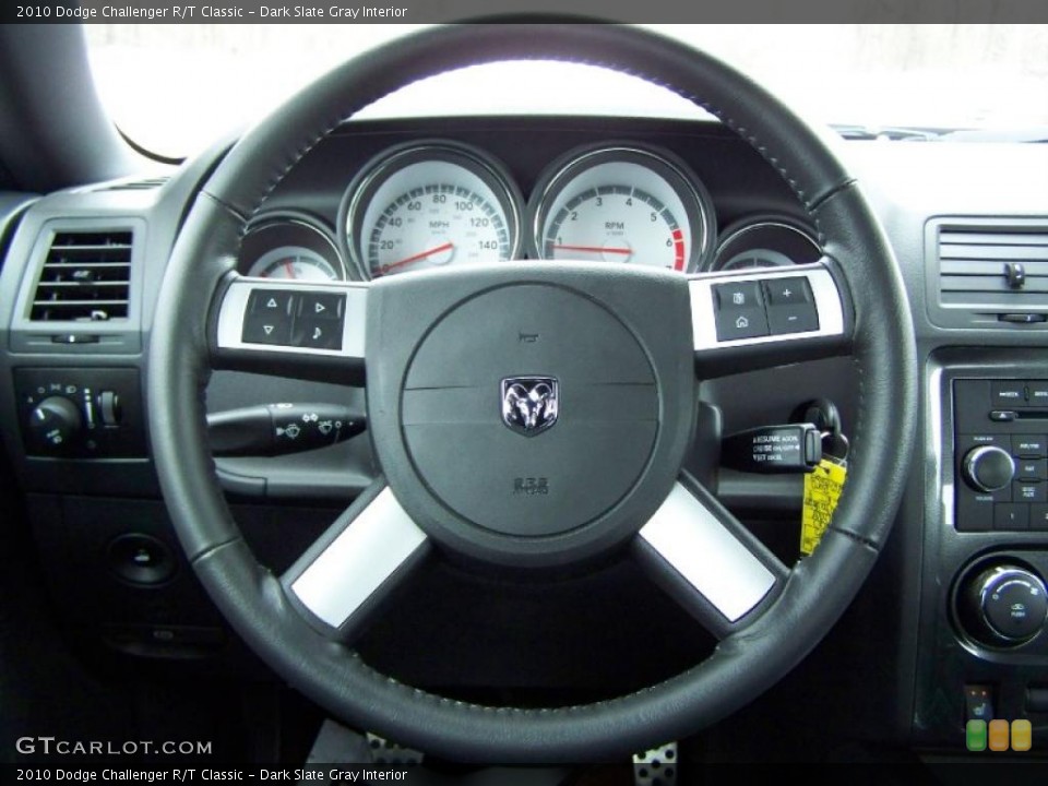 Dark Slate Gray Interior Steering Wheel for the 2010 Dodge Challenger R/T Classic #26278912