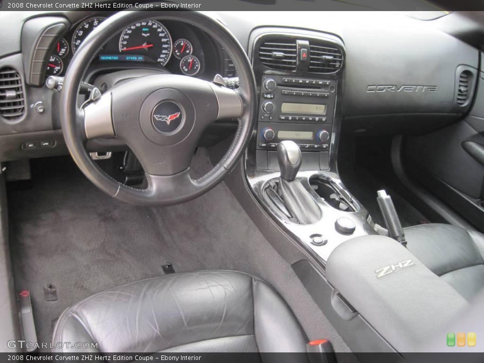 Ebony Interior Photo for the 2008 Chevrolet Corvette ZHZ Hertz Edition Coupe #26290266