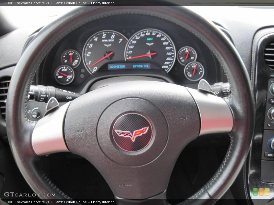 Ebony Interior Gauges for the 2008 Chevrolet Corvette ZHZ Hertz Edition Coupe #26290298