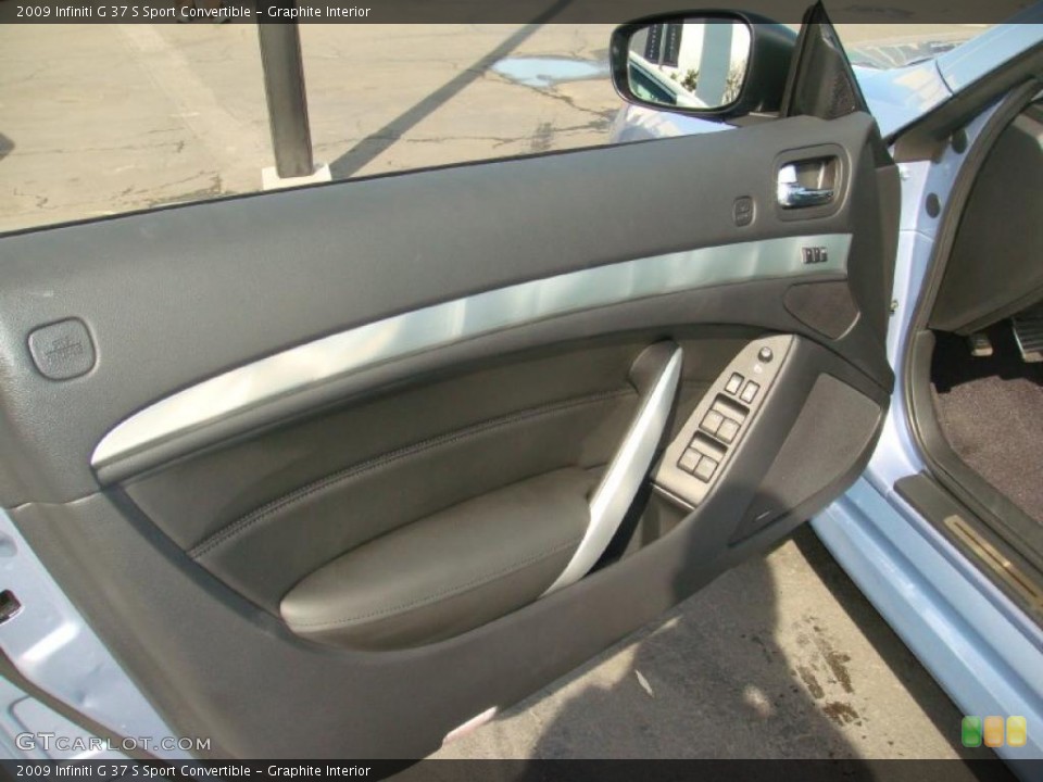 Graphite Interior Door Panel for the 2009 Infiniti G 37 S Sport Convertible #26375638