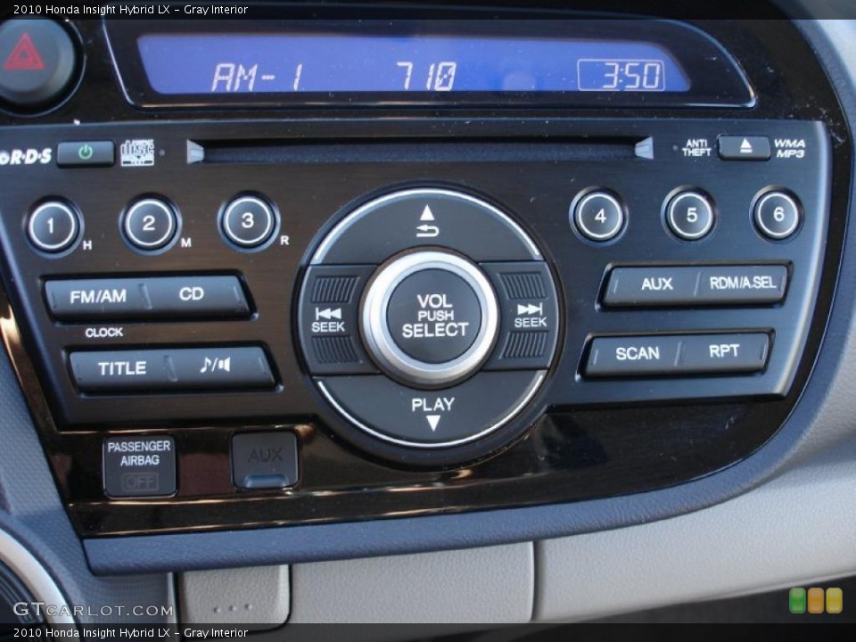 Gray Interior Controls for the 2010 Honda Insight Hybrid LX #26482669