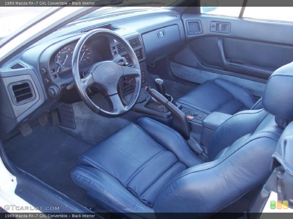 Black 1989 Mazda RX-7 Interiors