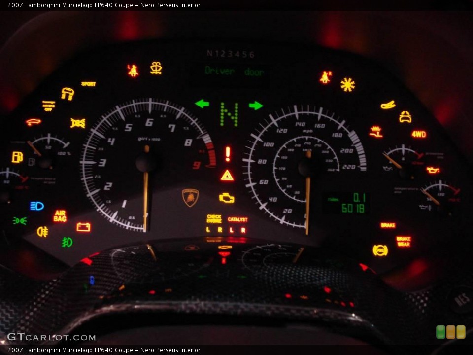 Nero Perseus Interior Gauges for the 2007 Lamborghini Murcielago LP640 Coupe #2653465