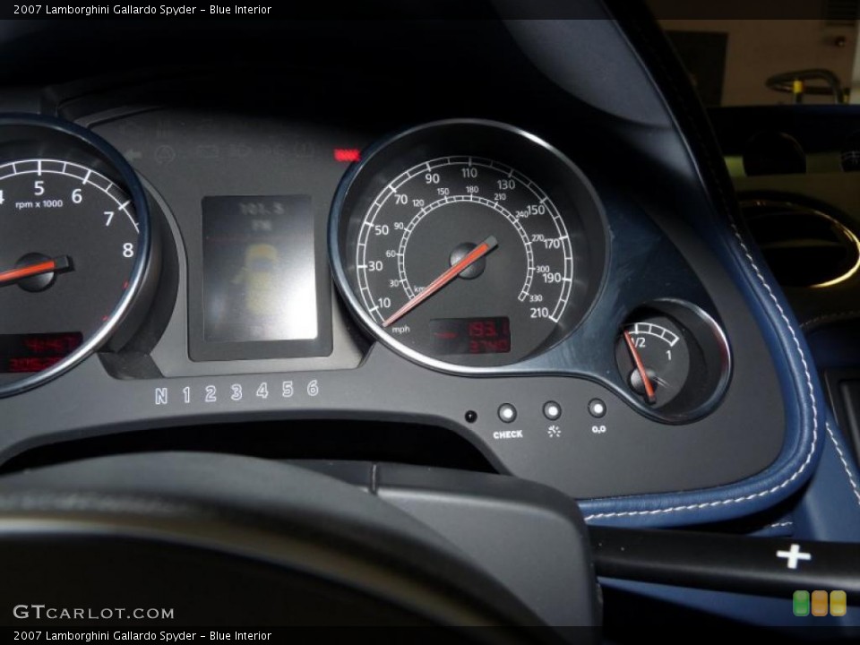 Blue Interior Gauges for the 2007 Lamborghini Gallardo Spyder #26704511