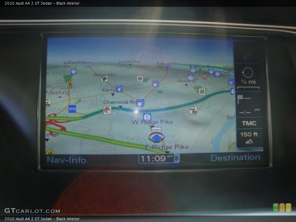 Black Interior Navigation for the 2010 Audi A4 2.0T Sedan #26716211