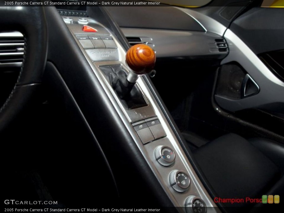 Dark Grey Natural Leather Interior Controls for the 2005 Porsche Carrera GT  #26756958