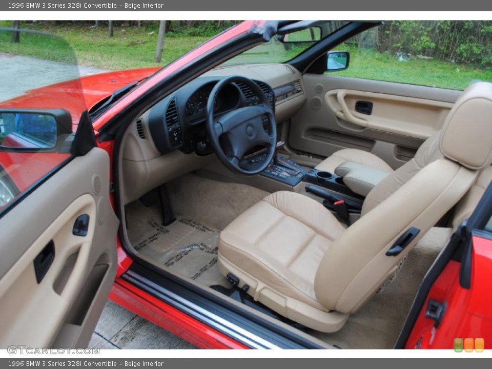 Beige Interior Prime Interior for the 1996 BMW 3 Series 328i Convertible #27005979