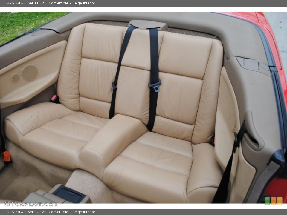 Beige Interior Rear Seat for the 1996 BMW 3 Series 328i Convertible #27006307