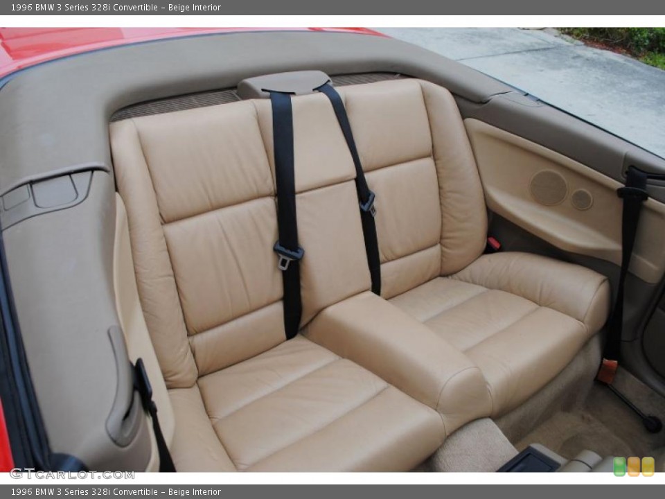 Beige Interior Rear Seat for the 1996 BMW 3 Series 328i Convertible #27006335