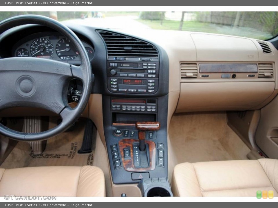 Beige Interior Dashboard for the 1996 BMW 3 Series 328i Convertible #27006539