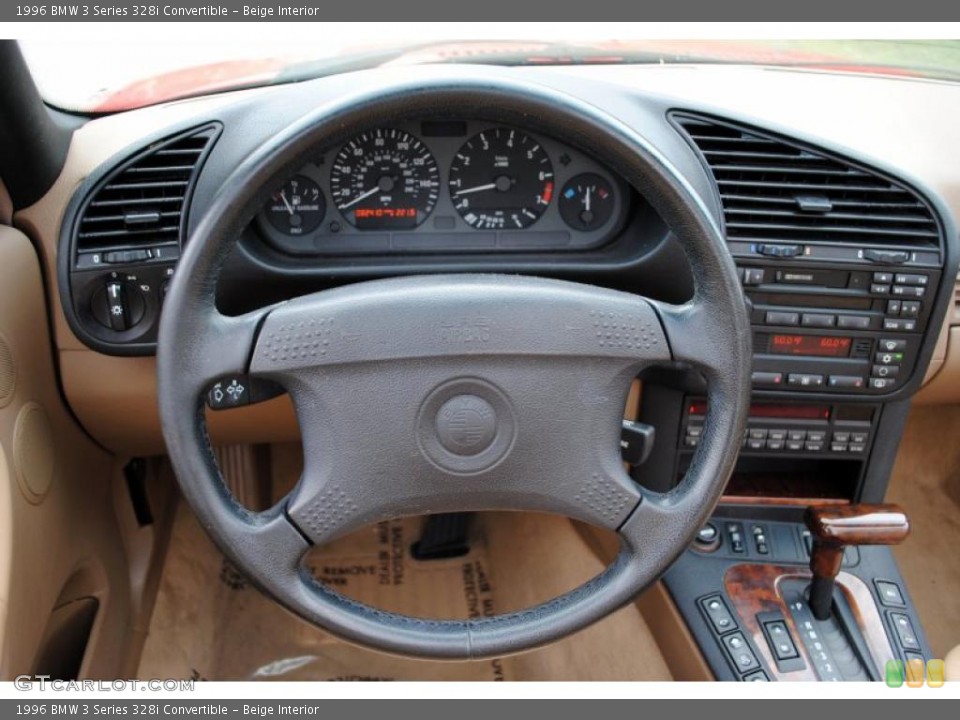 Beige Interior Steering Wheel for the 1996 BMW 3 Series 328i Convertible #27006615