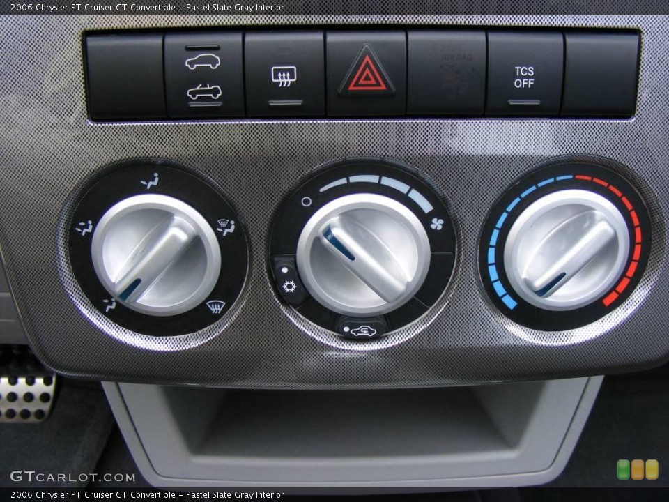 Pastel Slate Gray Interior Controls for the 2006 Chrysler PT Cruiser GT Convertible #2708331