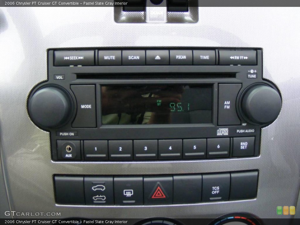 Pastel Slate Gray Interior Controls for the 2006 Chrysler PT Cruiser GT Convertible #2708336