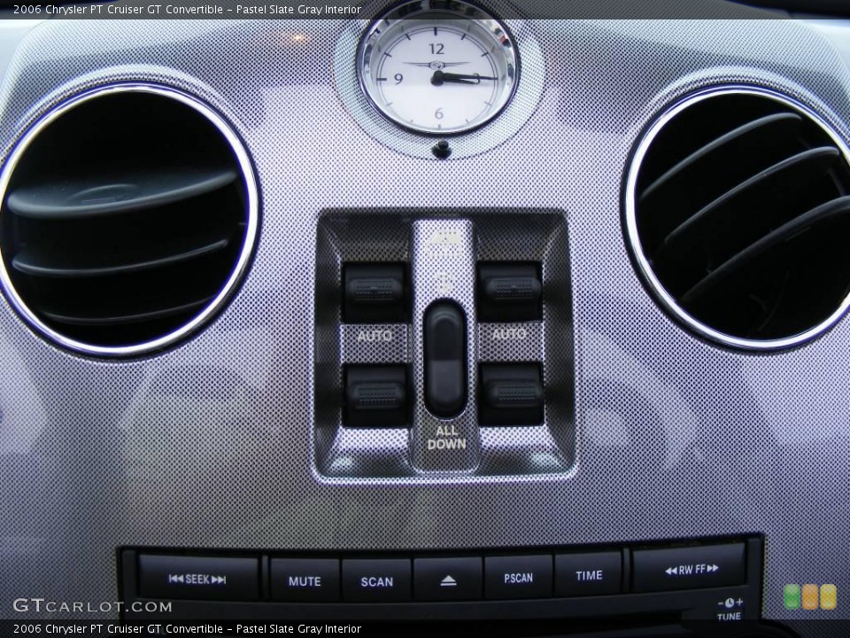 Pastel Slate Gray Interior Controls for the 2006 Chrysler PT Cruiser GT Convertible #2708341
