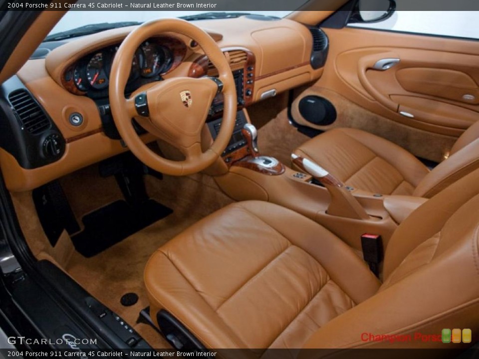 Natural Leather Brown Interior Photo for the 2004 Porsche 911 Carrera 4S Cabriolet #27162472