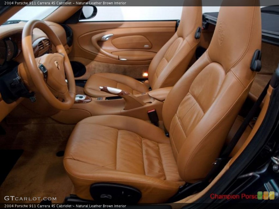 Natural Leather Brown Interior Photo for the 2004 Porsche 911 Carrera 4S Cabriolet #27162524