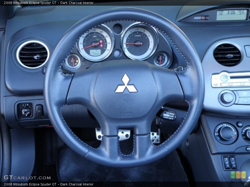 Dark Charcoal Interior Steering Wheel for the 2008 Mitsubishi Eclipse Spyder GT #27197726