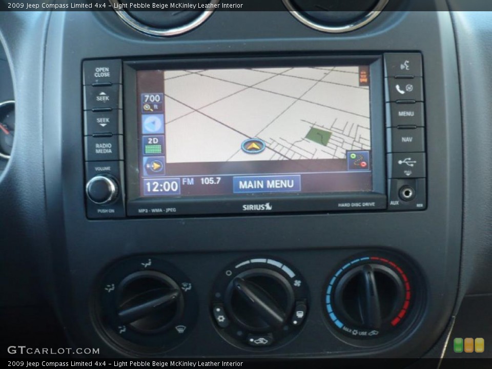 Light Pebble Beige McKinley Leather Interior Navigation for the 2009 Jeep Compass Limited 4x4 #27268856