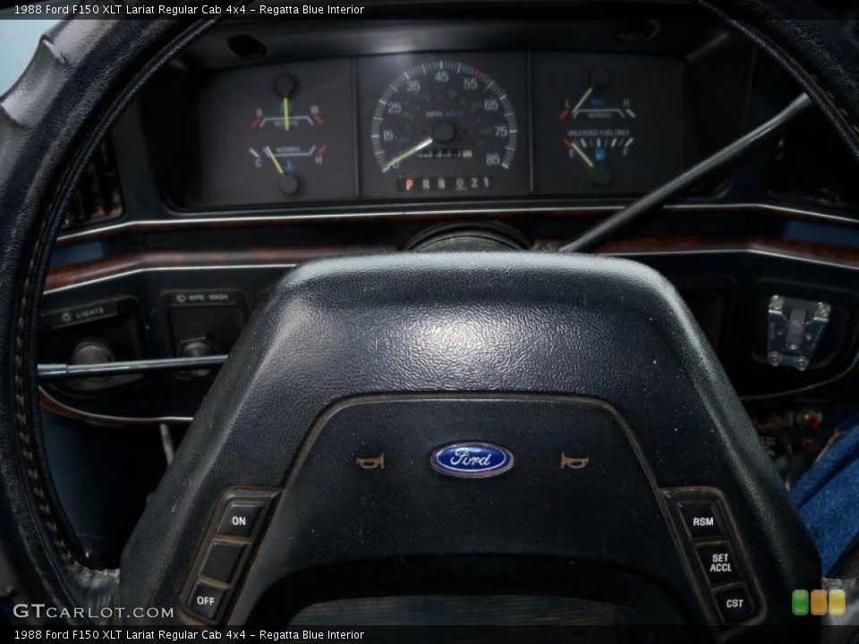 Regatta Blue Interior Controls for the 1988 Ford F150 XLT Lariat Regular Cab 4x4 #27399926