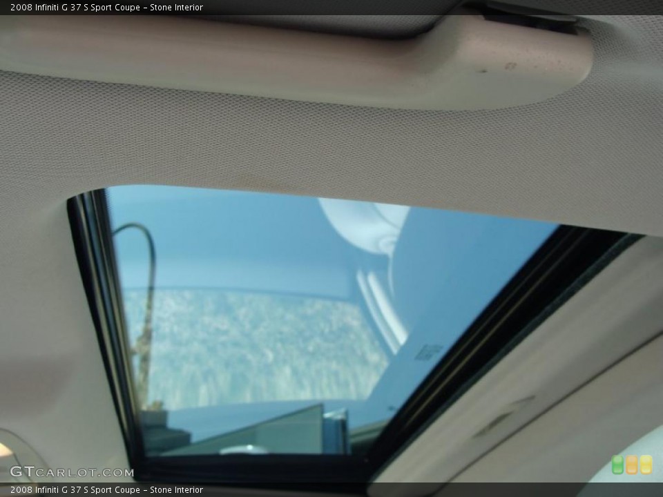 Stone Interior Sunroof for the 2008 Infiniti G 37 S Sport Coupe #27410684