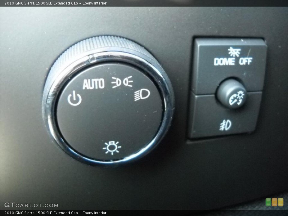 Ebony Interior Controls for the 2010 GMC Sierra 1500 SLE Extended Cab #27855516