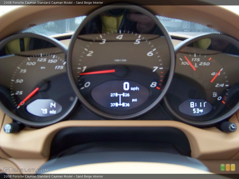 Sand Beige Interior Gauges for the 2008 Porsche Cayman  #280612