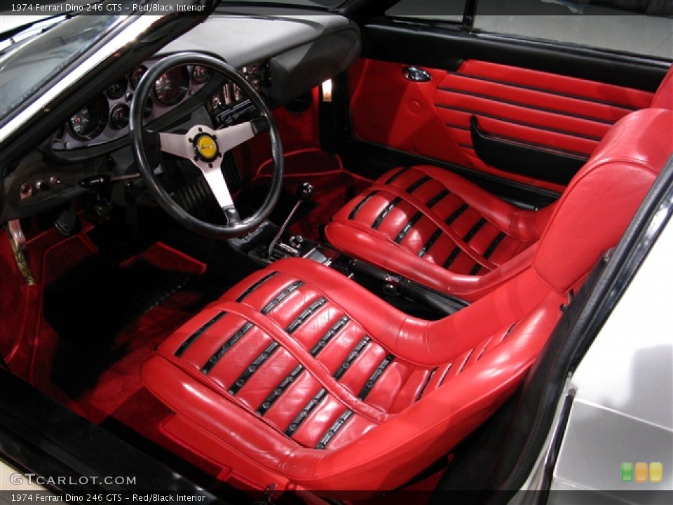 Red/Black Interior Prime Interior for the 1974 Ferrari Dino 246 GTS #280987