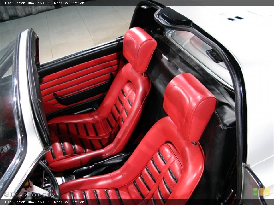 Red/Black Interior Photo for the 1974 Ferrari Dino 246 GTS #281022