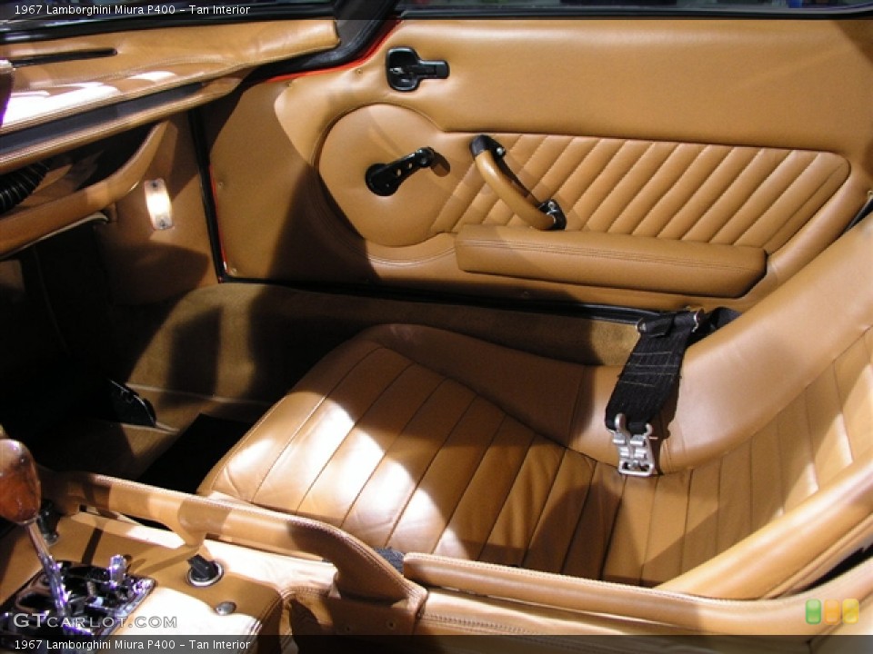 Tan Interior Photo for the 1967 Lamborghini Miura P400 #281162