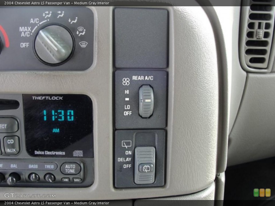 Medium Gray Interior Controls for the 2004 Chevrolet Astro LS Passenger Van #28274698