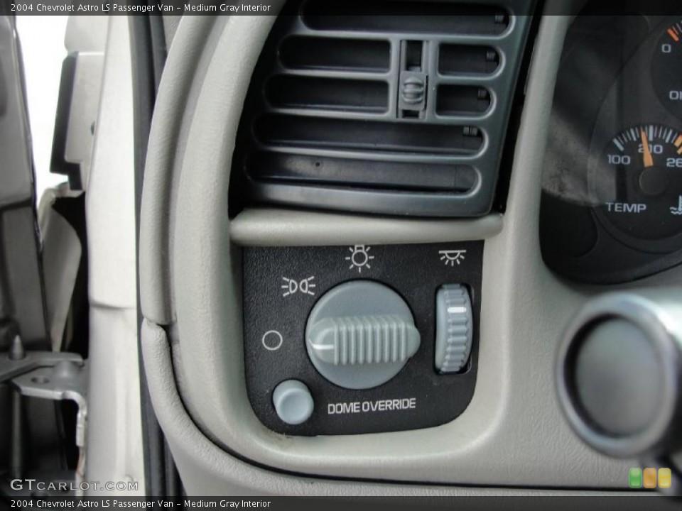 Medium Gray Interior Controls for the 2004 Chevrolet Astro LS Passenger Van #28274778