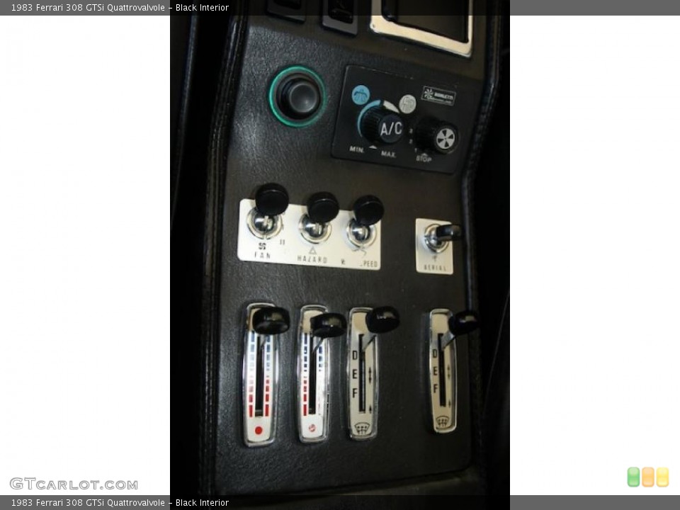 Black Interior Controls for the 1983 Ferrari 308 GTSi Quattrovalvole #28286802